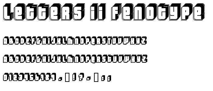 Letters II "Fenotype" font